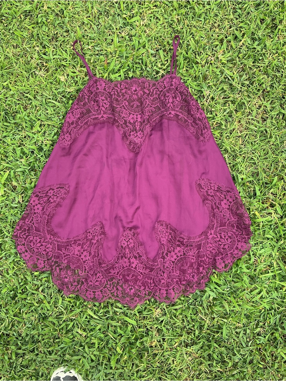 Victoria's Secret Plum Lace-Trim Slip